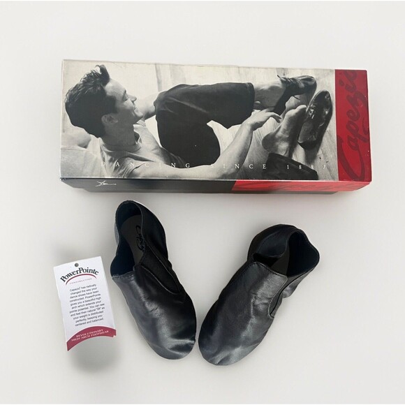 NEW Capezio Black Split Sole Gore Boot Jazz Dance Shoes CG05C Girls 10M - Picture 6 of 7